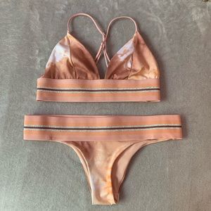 H&M nude tie dye bikini set